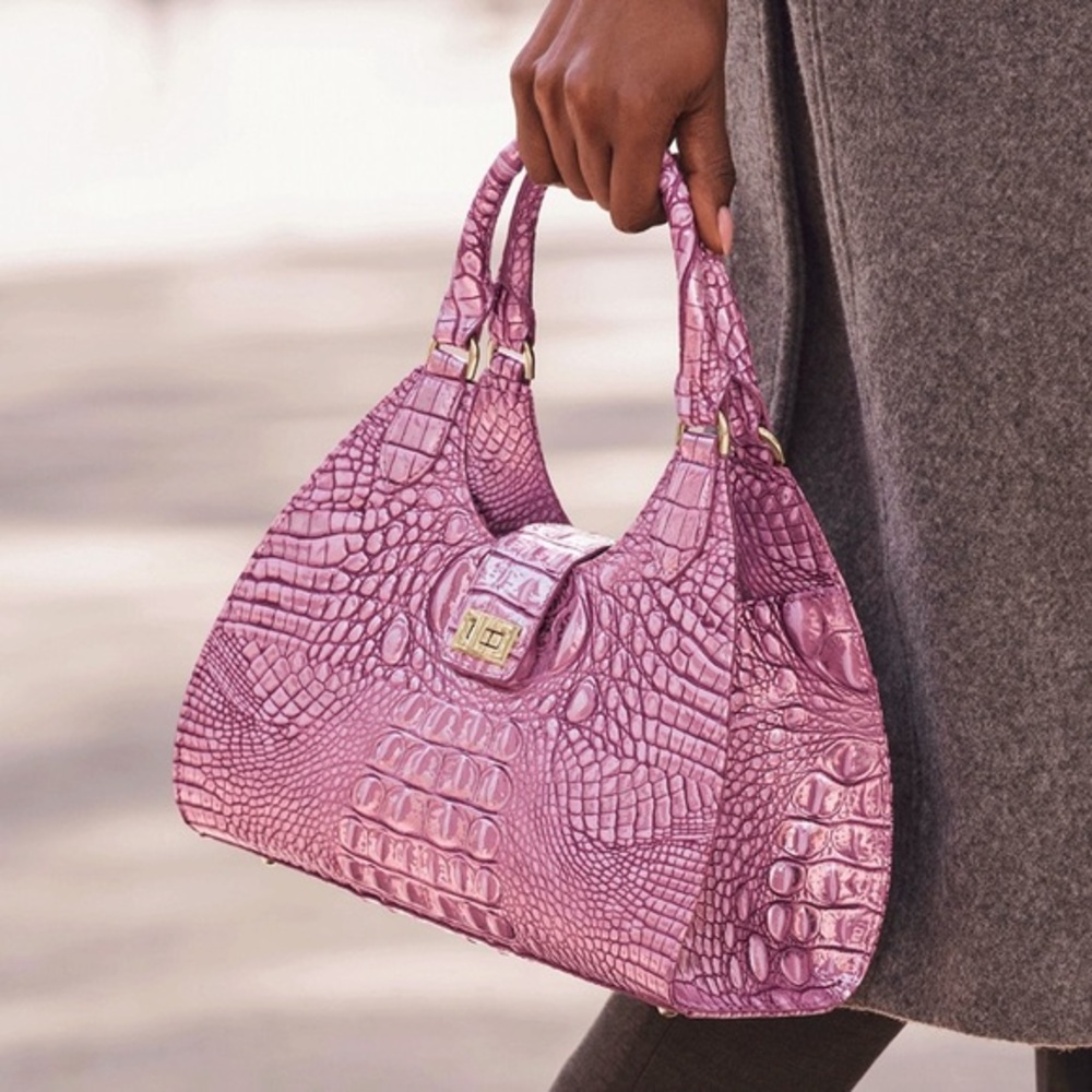 NWT Brahmin‎ Adrian Mulberry Potion Melbourne Leather Satchel - Picture 12 of 13